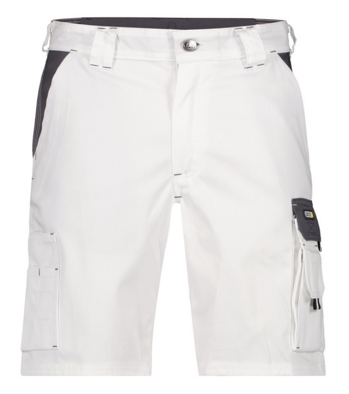 kurze Arbeitshose / Shorts Dassy Roma Weiss-Zementgrau